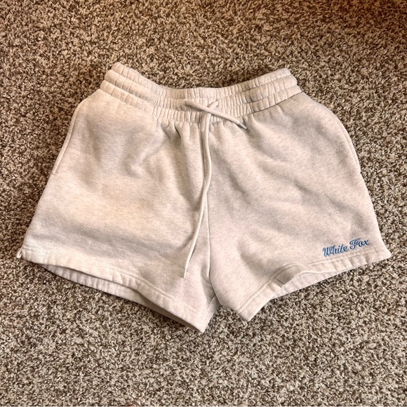 White Fox Boutique Pants - White Fox Boutique Cream Ribbed Shorts